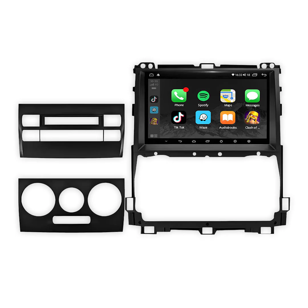 Toyota LandCruiser Prado 120 Series (2003 - 2009) 9" 13.3" Wireless Android 15 Head Unit for Apple CarPlay / Android Auto - Image 6