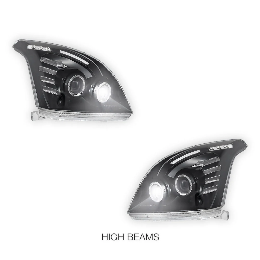 Toyota LandCruiser Prado 120 Series (2003- 2009) Angel-Eyes LED DRL Projector Headlights LH + RH - Image 11