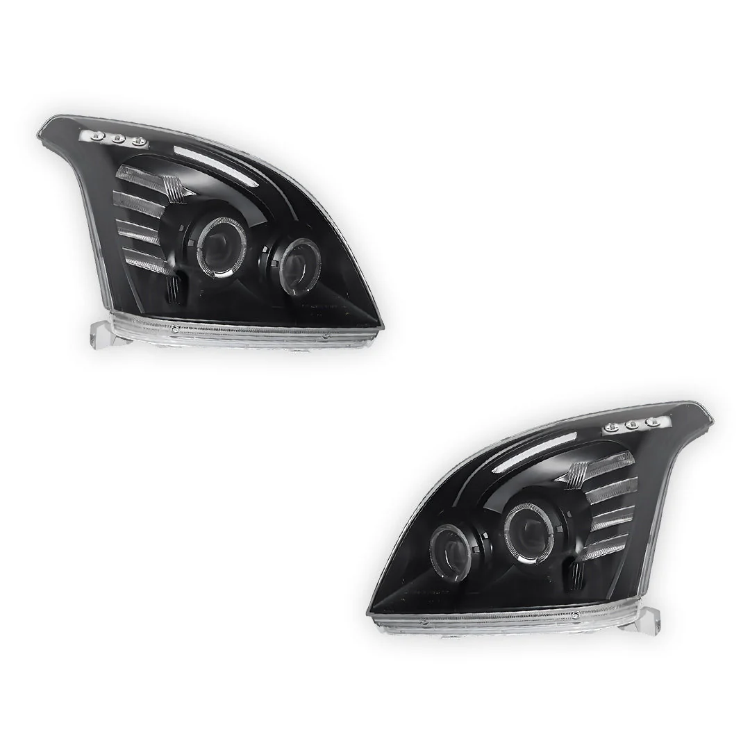 Toyota LandCruiser Prado 120 Series (2003- 2009) Angel-Eyes LED DRL Projector Headlights LH + RH - Image 12