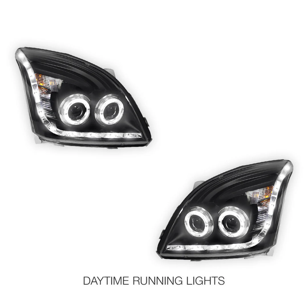 Toyota LandCruiser Prado 120 Series (2003- 2009) Angel-Eyes LED DRL Projector Headlights LH + RH - Image 2