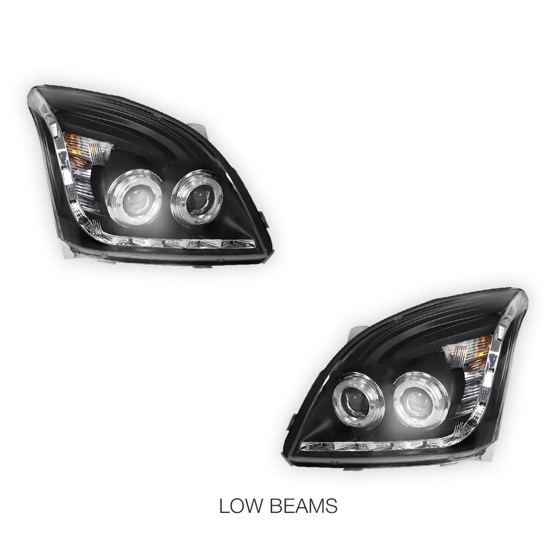 Toyota LandCruiser Prado 120 Series (2003- 2009) Angel-Eyes LED DRL Projector Headlights LH + RH - Image 4