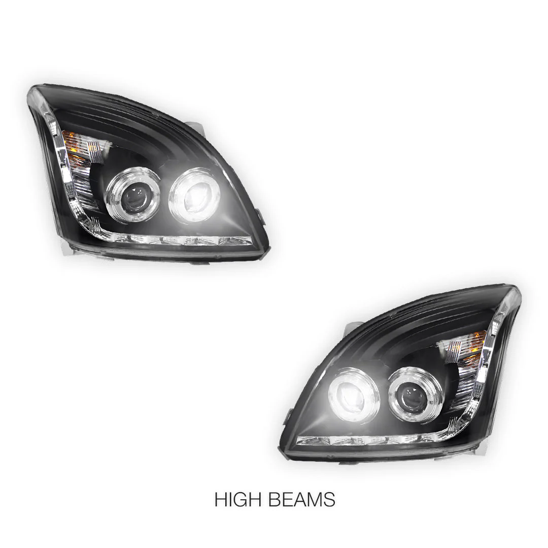 Toyota LandCruiser Prado 120 Series (2003- 2009) Angel-Eyes LED DRL Projector Headlights LH + RH - Image 5