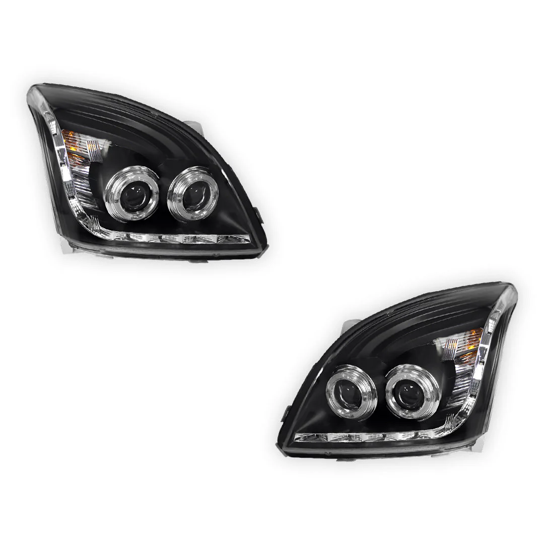 Toyota LandCruiser Prado 120 Series (2003- 2009) Angel-Eyes LED DRL Projector Headlights LH + RH - Image 6
