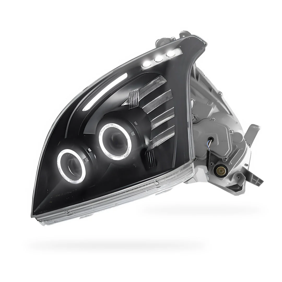 Toyota LandCruiser Prado 120 Series (2003- 2009) Angel-Eyes LED DRL Projector Headlights LH + RH - Image 7