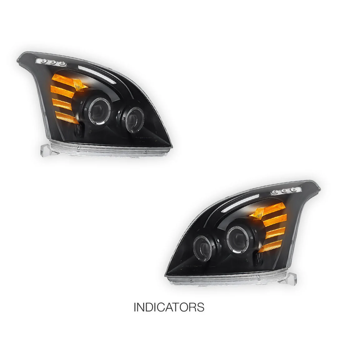 Toyota LandCruiser Prado 120 Series (2003- 2009) Angel-Eyes LED DRL Projector Headlights LH + RH - Image 9