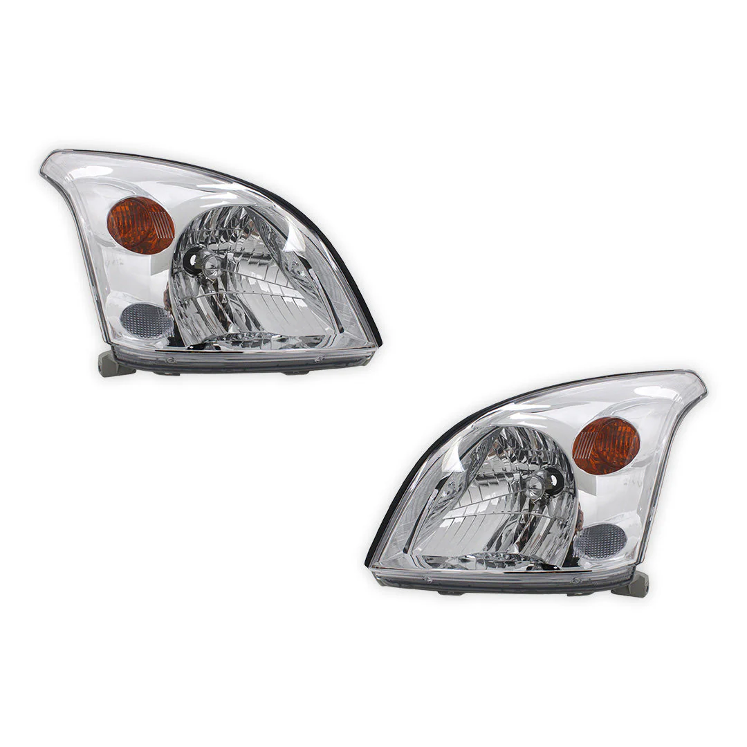 Toyota LandCruiser Prado 120 Series All Models (2002 - 2009) Chrome Headlights LH + RH - Image 2