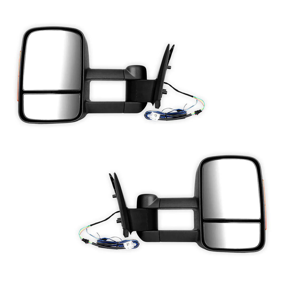 Toyota LandCruiser Prado 150 Series (2009 - 2019) Black Extendable Towing Side Mirrors - Image 2