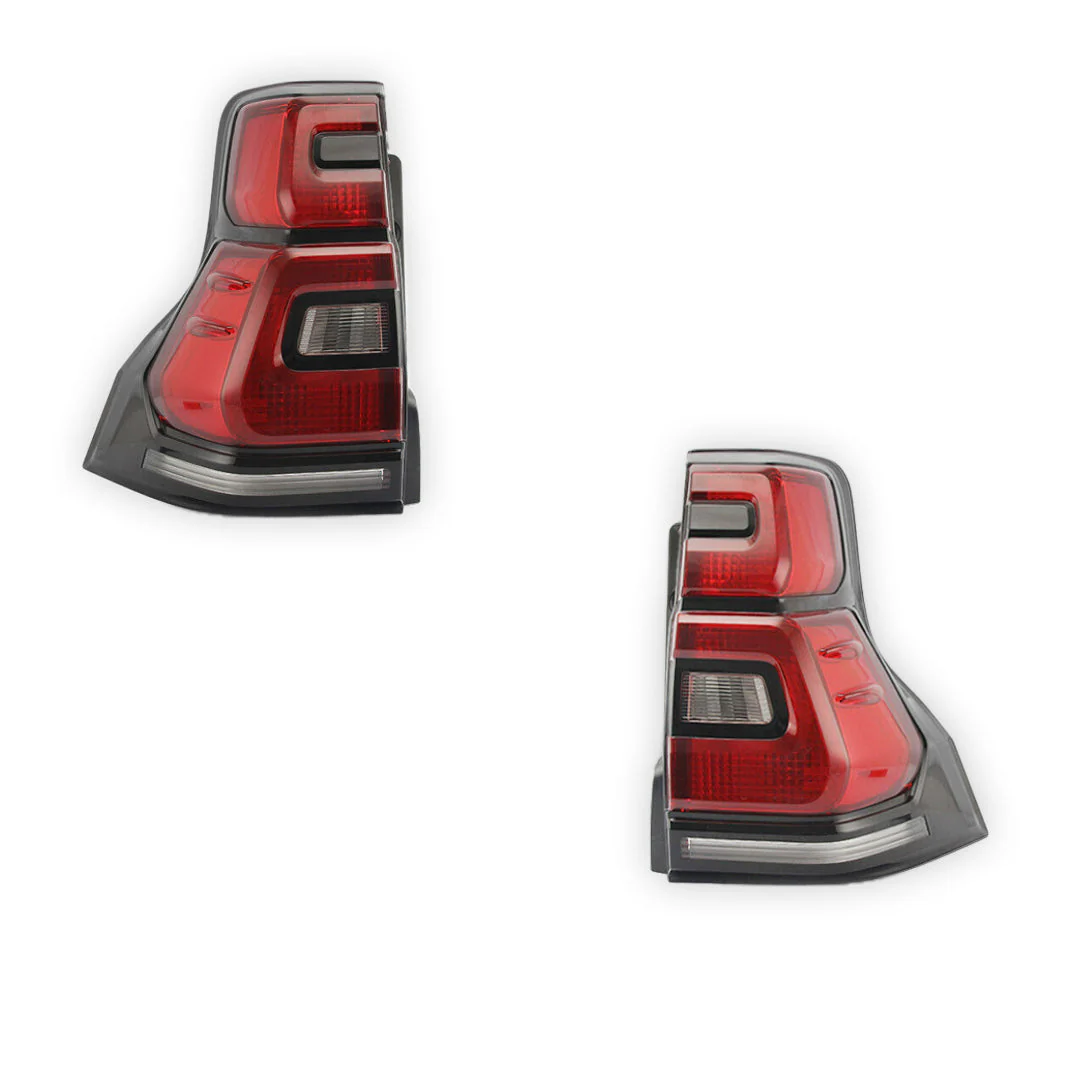 Toyota LandCruiser Prado 150 Series (2010 - 2017) Sequential Red Smoked Tail Lights LH + RH - Image 6
