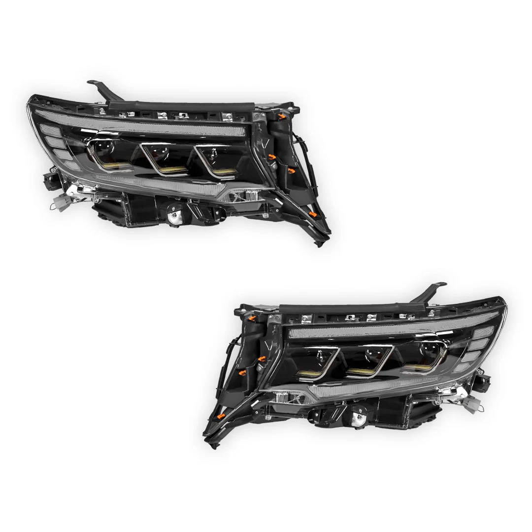 Toyota LandCruiser Prado 150 Series (2018- 2023) FULL LED DRL Sequential Projector Headlights LH + RH - Image 4