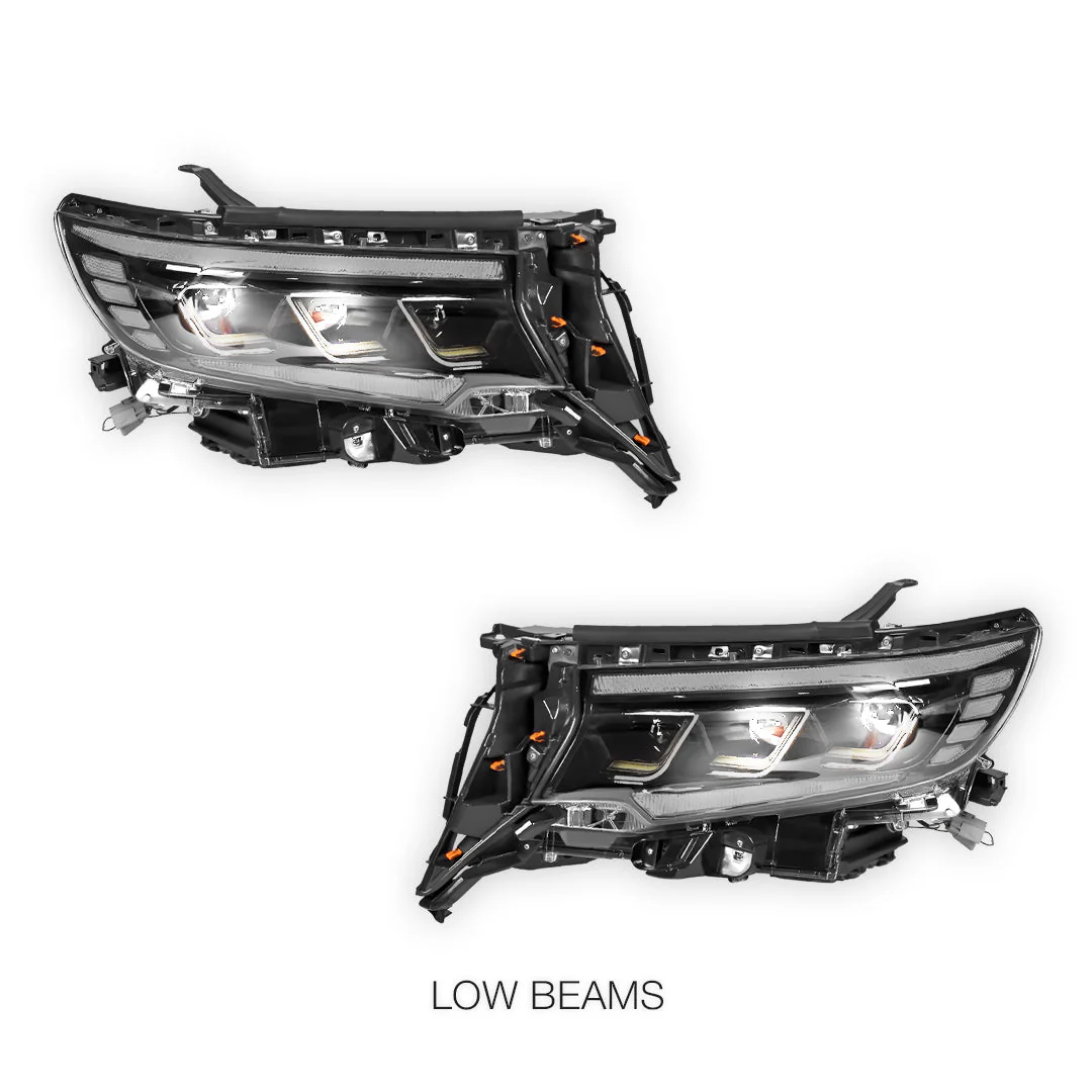 Toyota LandCruiser Prado 150 Series (2018- 2023) FULL LED DRL Sequential Projector Headlights LH + RH - Image 5