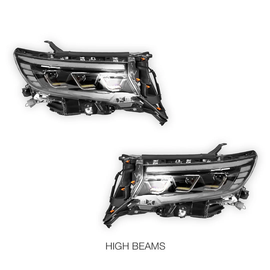 Toyota LandCruiser Prado 150 Series (2018- 2023) FULL LED DRL Sequential Projector Headlights LH + RH - Image 6