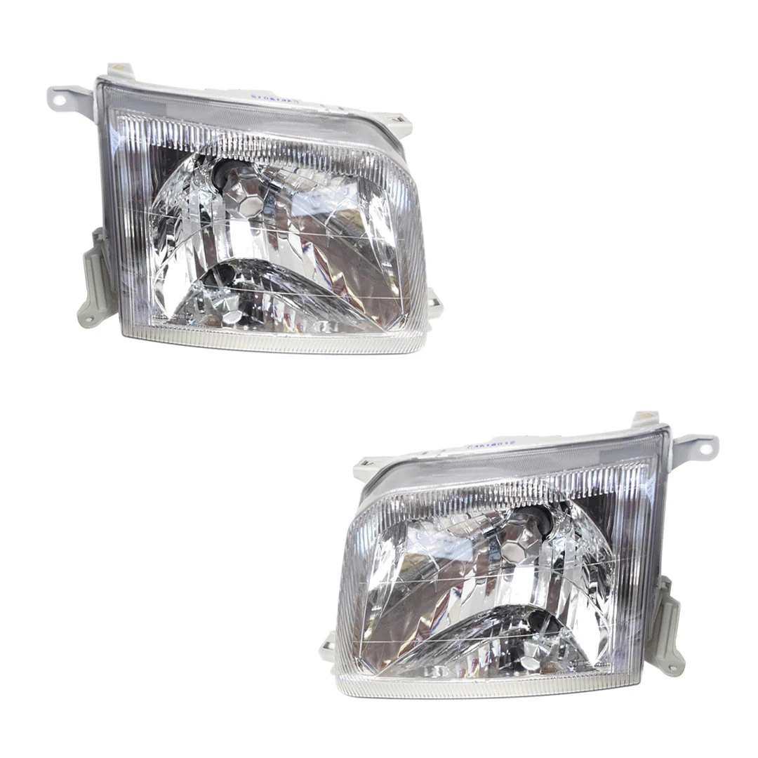 Toyota LandCruiser Prado 90 / 95 Series (1996 - 1999) Chrome OEM Style Headlights LH + RH - Image 2