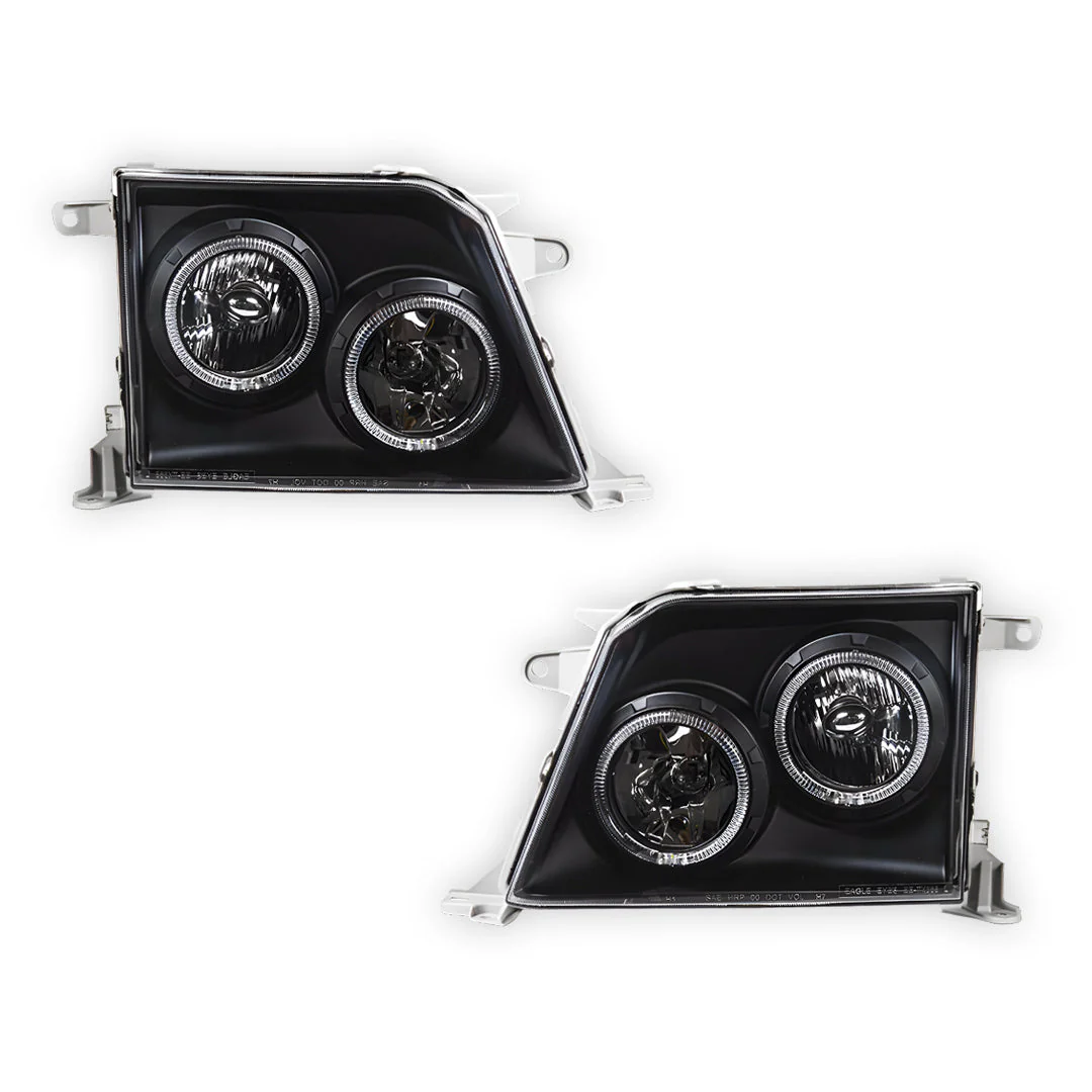 Toyota LandCruiser Prado 90 Series (1997 - 2002) Angel-Eyes DRL Projector Headlights LH + RH - Image 5