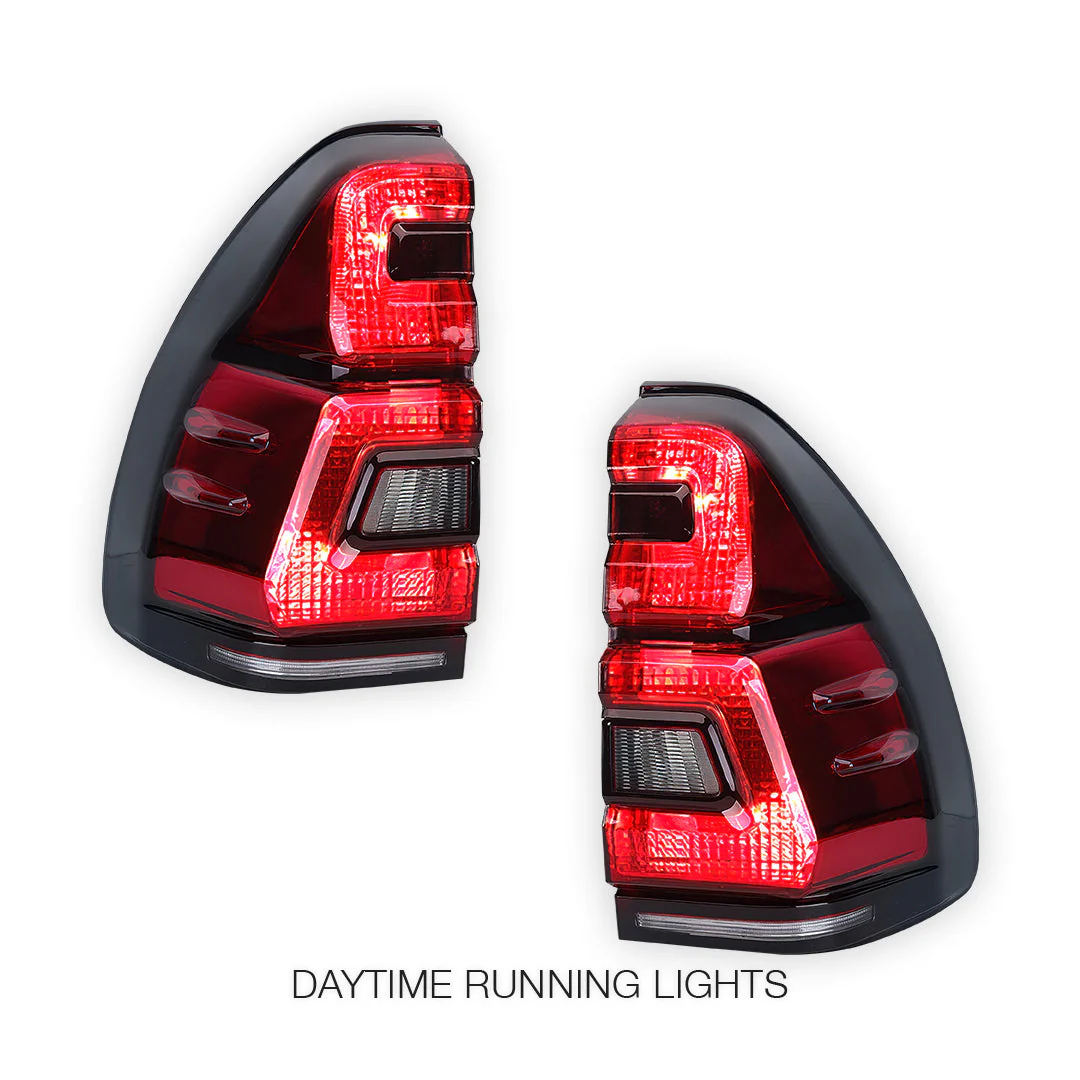 Toyota LandCruiser Prado J120 Series (2003 - 2009) Red LED Tail Lights LH + RH - Image 2