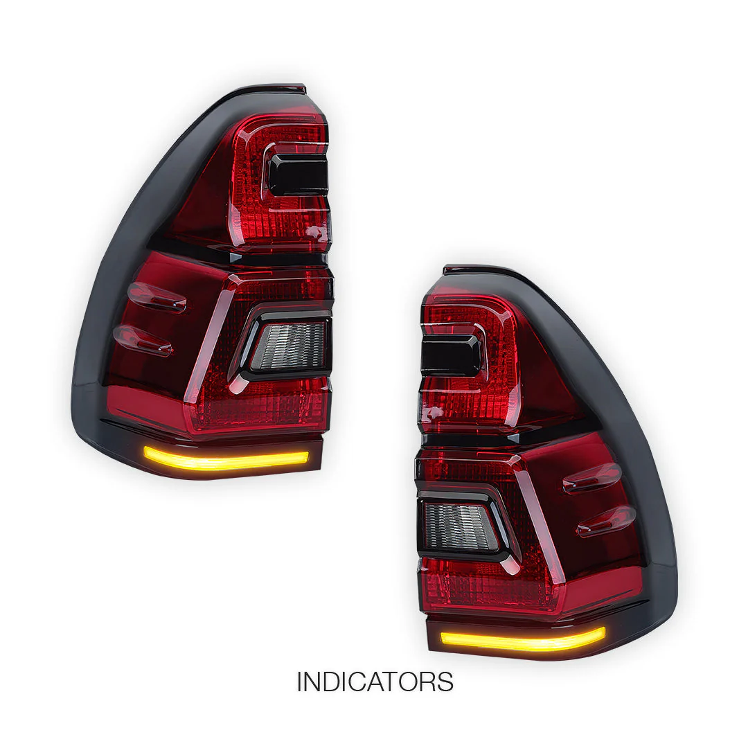 Toyota LandCruiser Prado J120 Series (2003 - 2009) Red LED Tail Lights LH + RH - Image 3