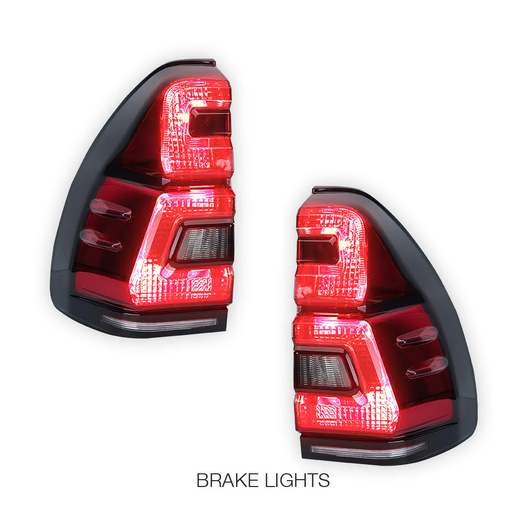 Toyota LandCruiser Prado J120 Series (2003 - 2009) Red LED Tail Lights LH + RH - Image 4