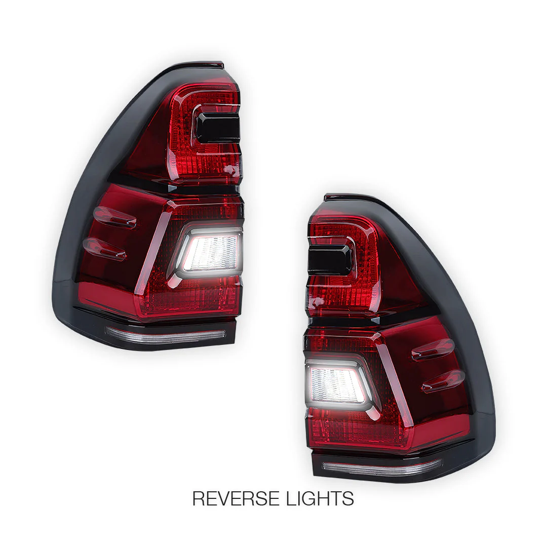Toyota LandCruiser Prado J120 Series (2003 - 2009) Red LED Tail Lights LH + RH - Image 5
