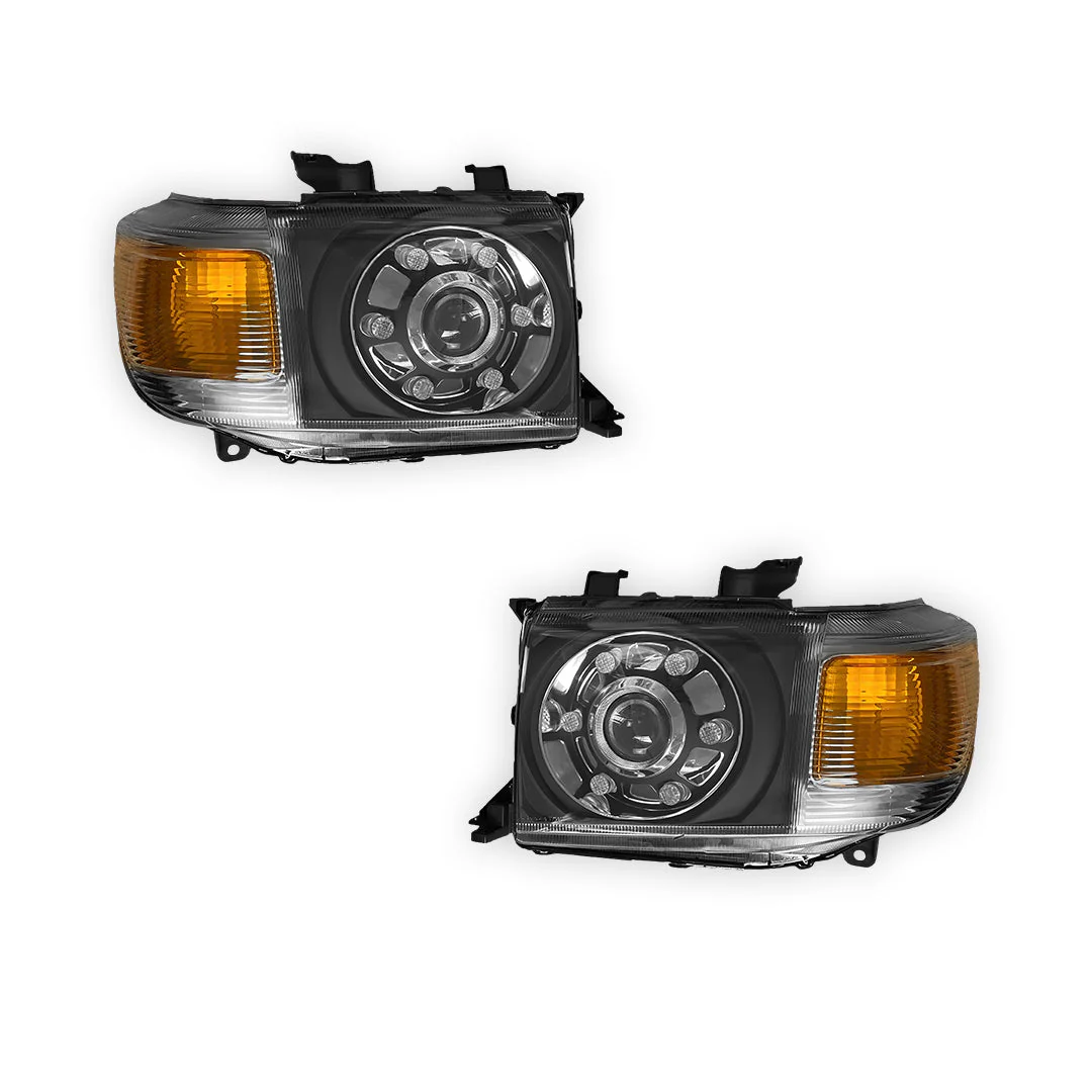 Toyota LandCruiser VDJ 76 / 78 / 79 Series (2007 - 2021) Clear LED Headlights LH + RH - Image 6