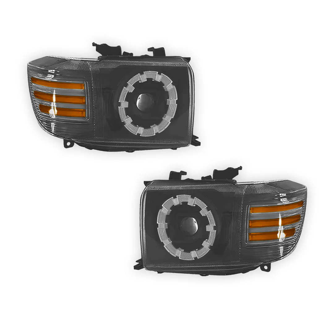 Toyota LandCruiser VDJ70 / 76 / 78 / 79 Series (2007 - 2025) Smoked LED Headlights LH + RH - Image 6