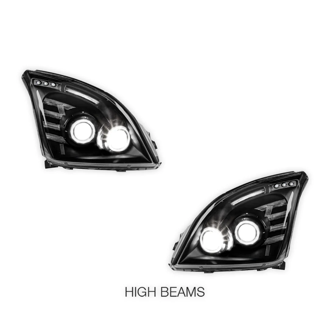 Toyota Prado 120 Series All Models (2002 - 2009) Halo Angel Eyes Headlights LH + RH - Image 2