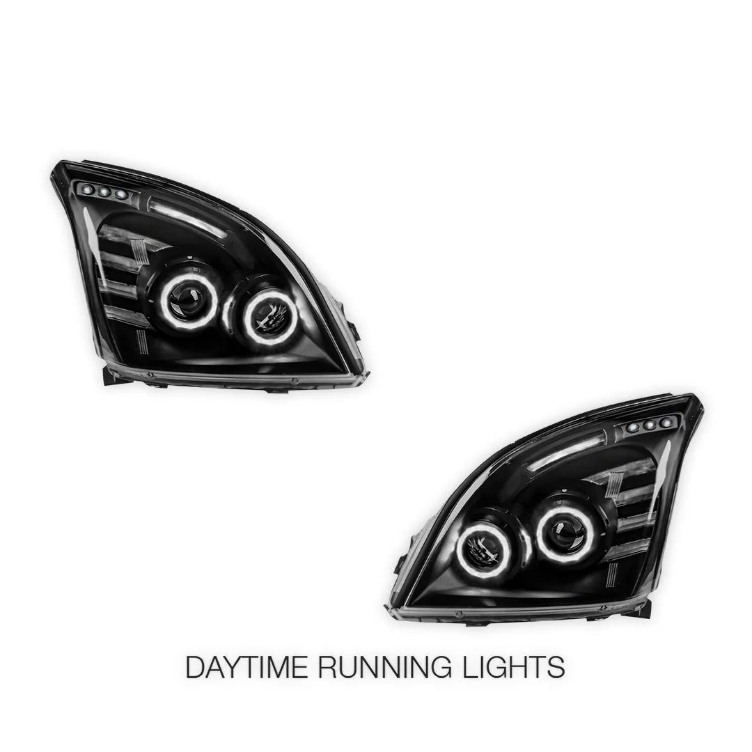 Toyota Prado 120 Series All Models (2002 - 2009) Halo Angel Eyes Headlights LH + RH - Image 4