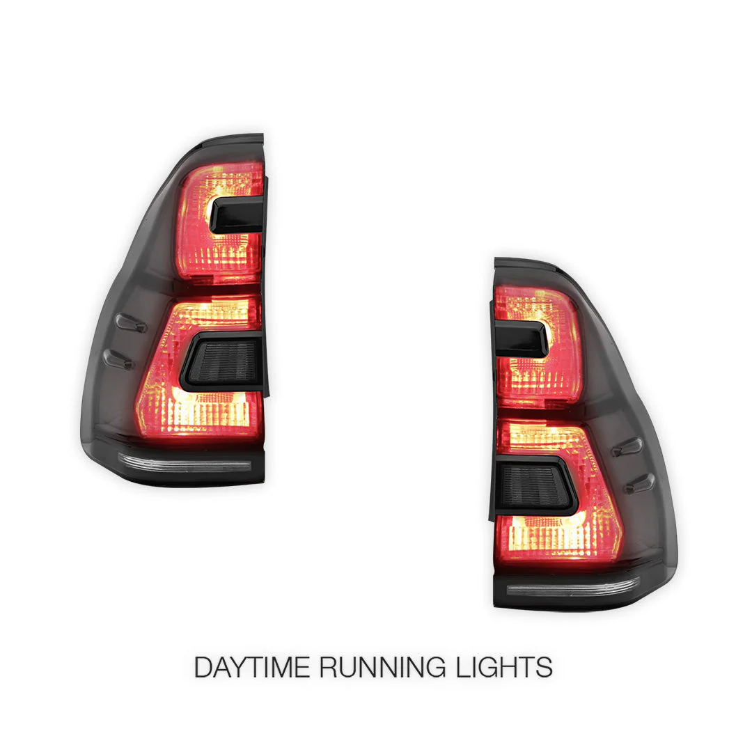 Toyota Prado 120 Series All Models (2003 - 2009) Sequential Smoked LED Tail Lights LH + RH - Image 3