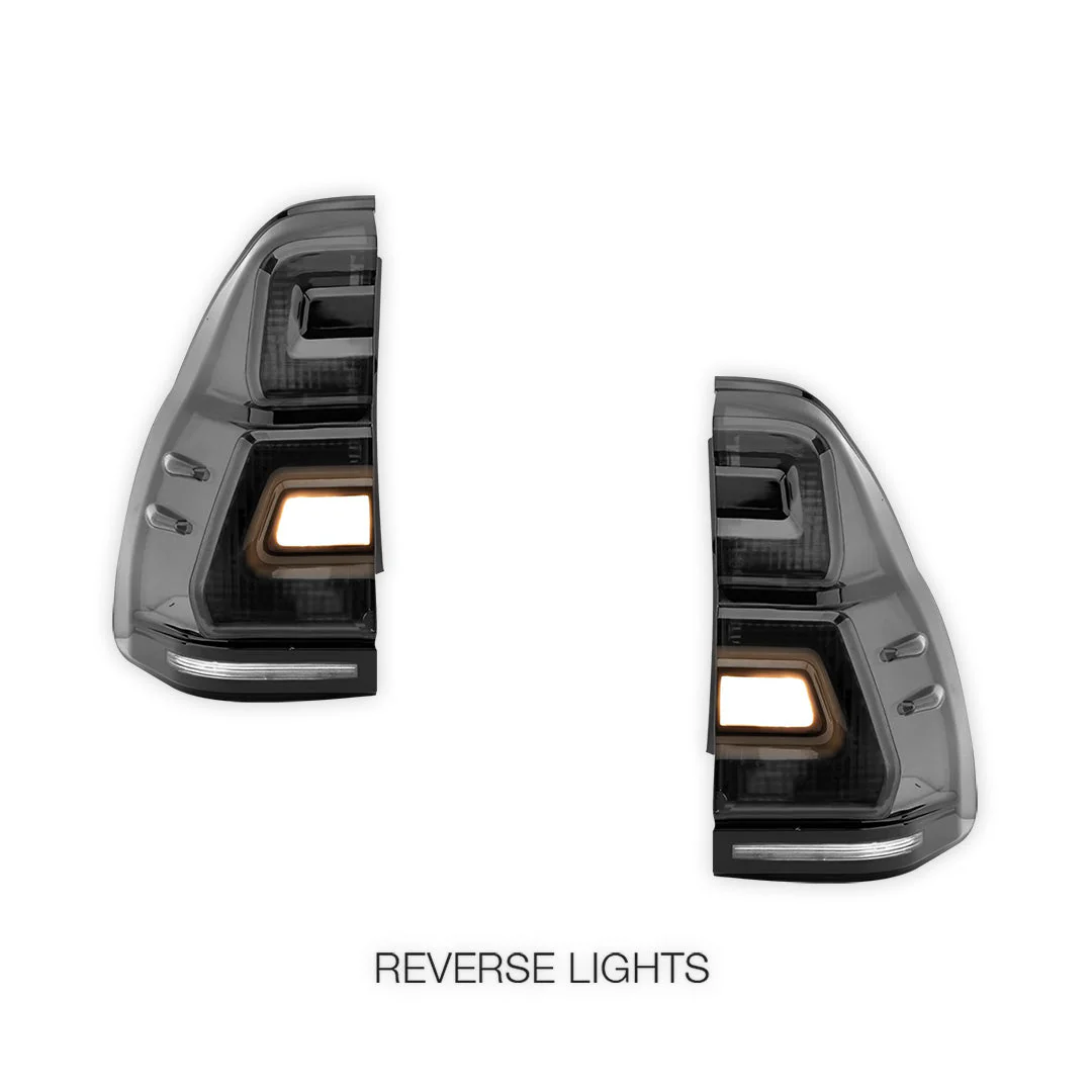Toyota Prado 120 Series All Models (2003 - 2009) Sequential Smoked LED Tail Lights LH + RH - Image 4