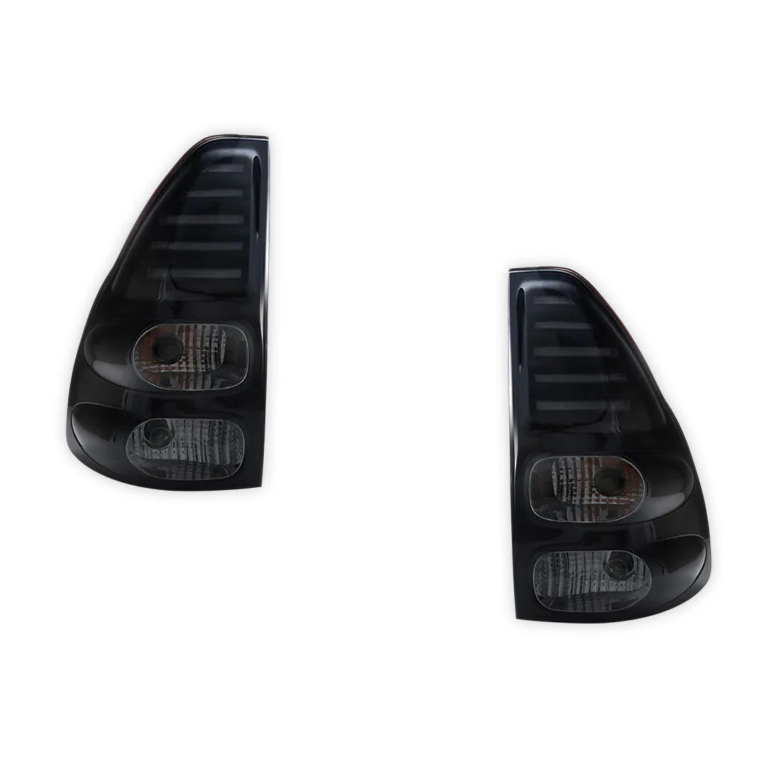 Toyota Prado 120 Series All Models (2003 - 2009) Smoked Black LED Tail Lights LH + RH - Image 6