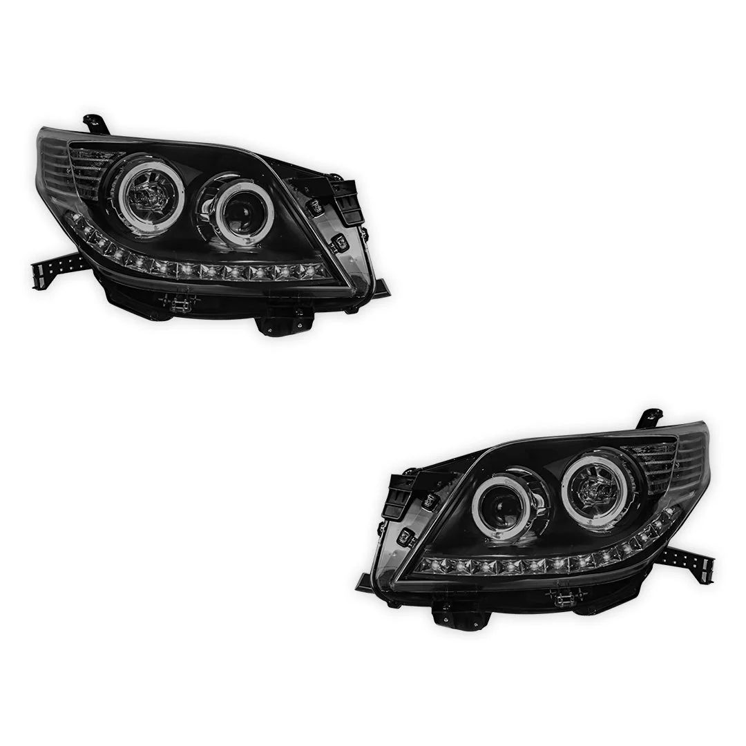 Toyota LandCruiser Prado 150 Series (2009 - 2013) Halo Angel Eyes Headlights LH + RH - Image 6