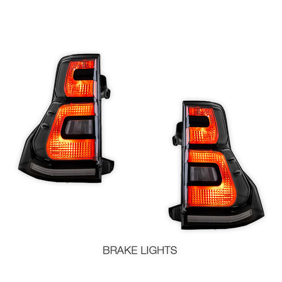 Toyota Prado 150 Series All Models (2010 - 2017) Sequential Smoked LED Tail Lights LH + RH - Image 2