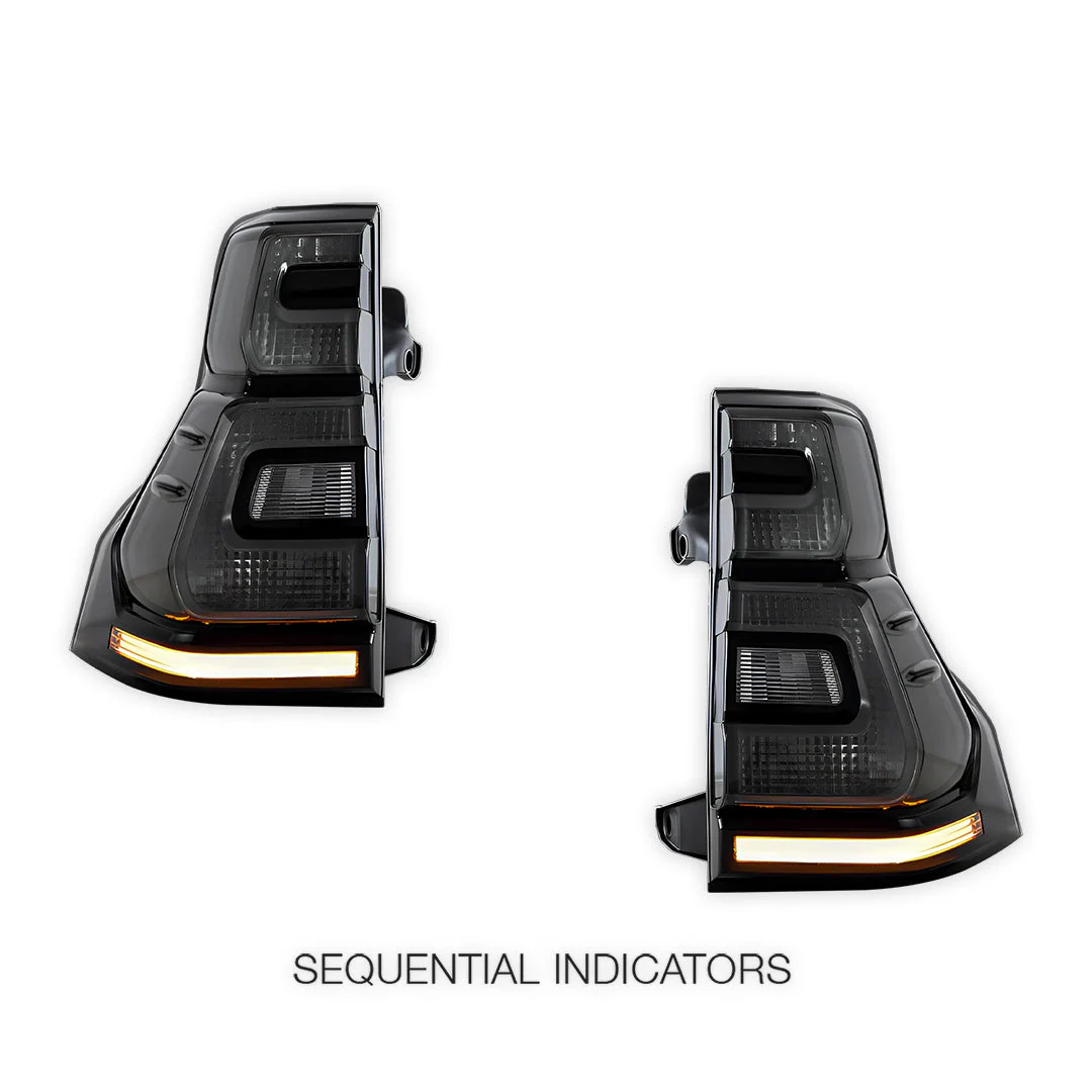 Toyota Prado 150 Series All Models (2010 - 2017) Sequential Smoked LED Tail Lights LH + RH - Image 5