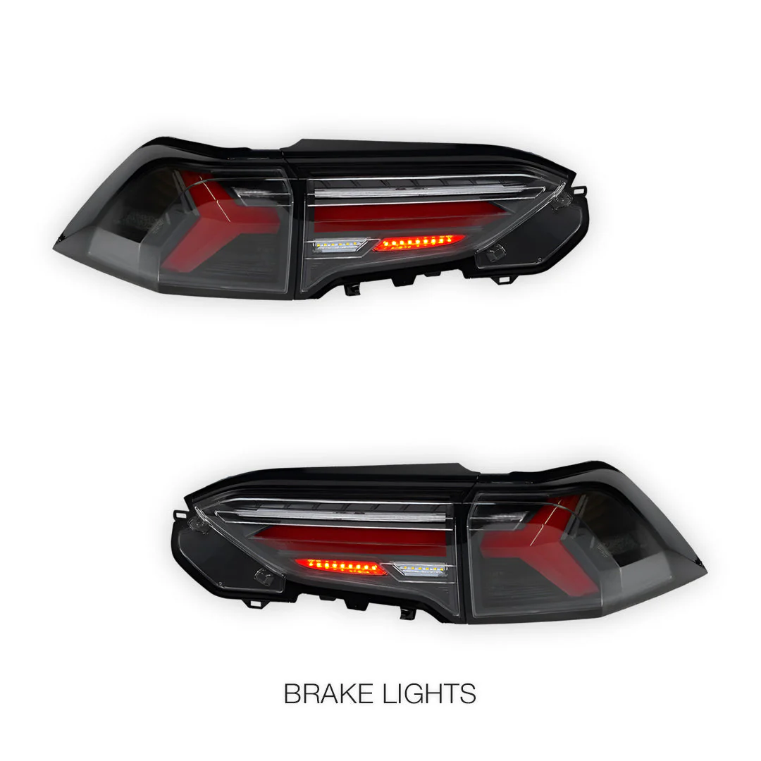 Toyota RAV4 XA50 (2019 - 2025) JDM Black Sequential Full LED Tail Lights LH + RH - Image 3