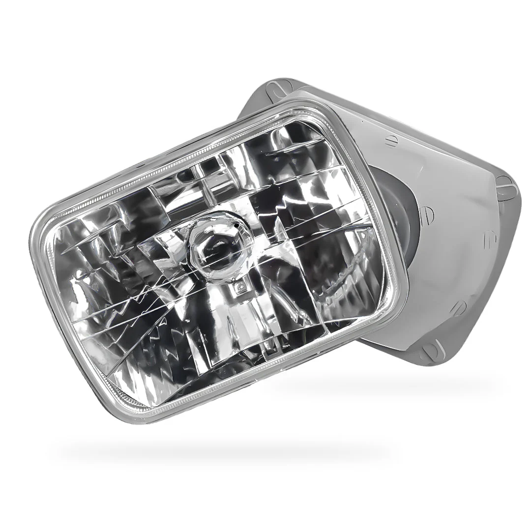 Toyota Supra A70 (1986 - 1992) Headlights with H4 Globe Glass Lens LH + RH - Image 4