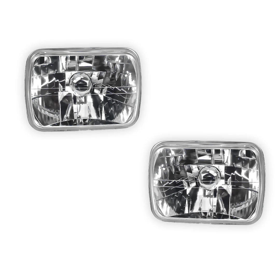 Toyota Supra A70 (1986 - 1992) Headlights with H4 Globe Glass Lens LH + RH - Image 5