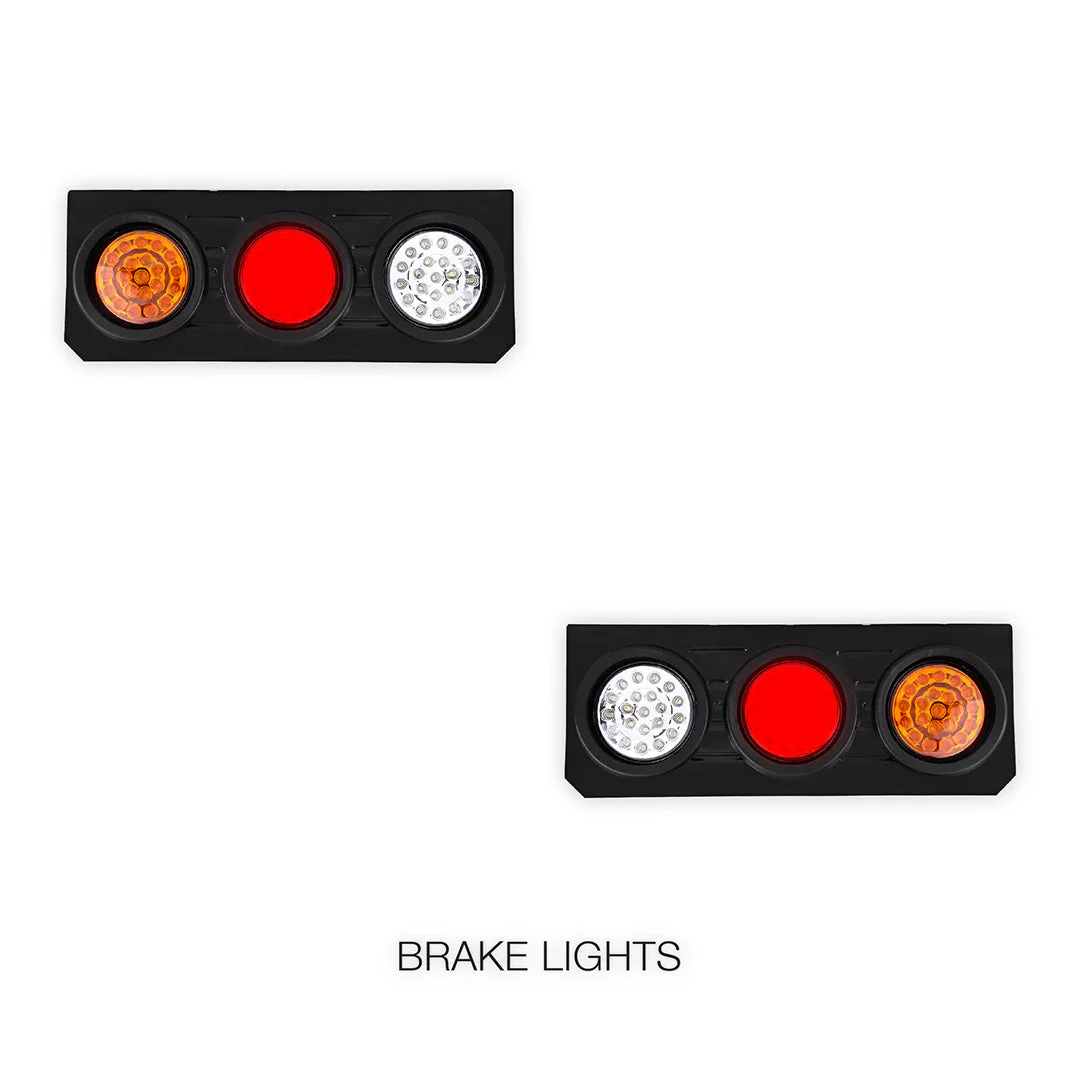 Universal 3-LED Combination Tail Lights  for Utes / Trucks / Trailers LH + RH - Image 2
