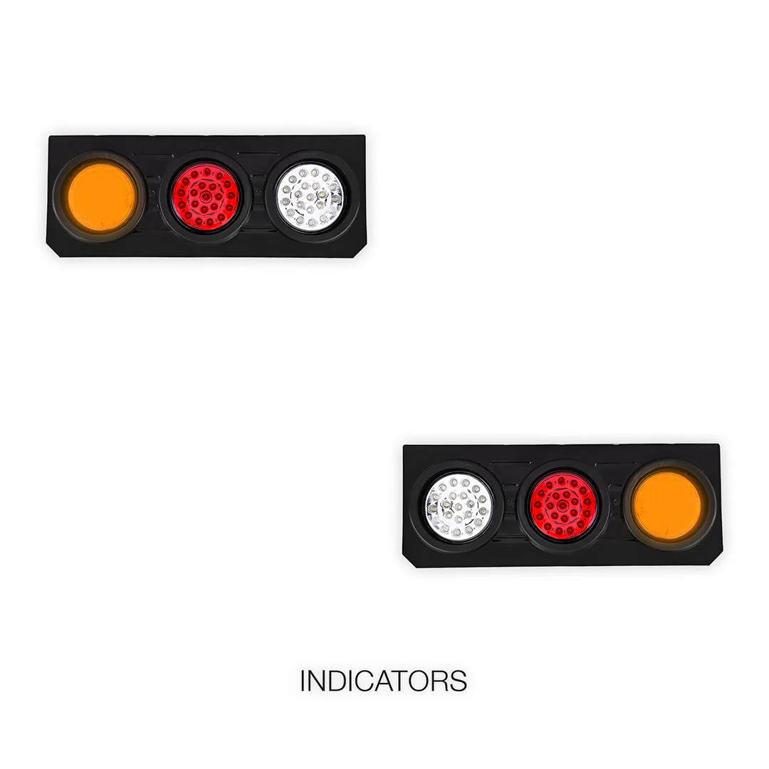 Universal 3-LED Combination Tail Lights  for Utes / Trucks / Trailers LH + RH - Image 3