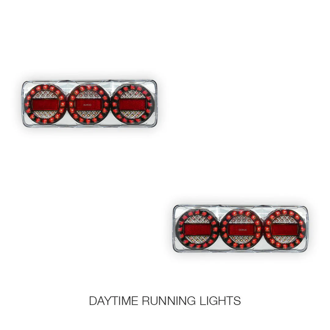 Universal 3-LED Combination Tail Lights for Utes / Trucks / Trailers LH + RH - Image 3