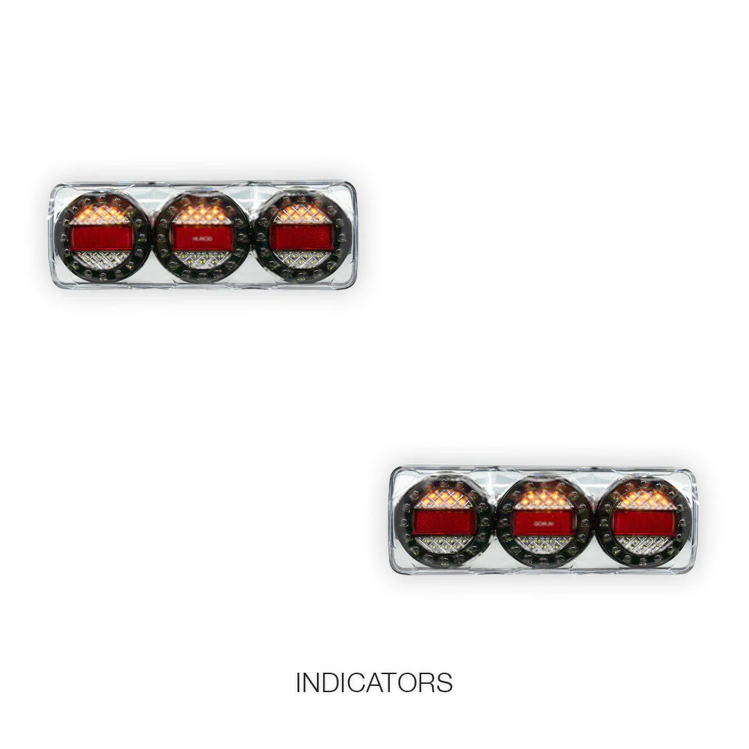 Universal 3-LED Combination Tail Lights for Utes / Trucks / Trailers LH + RH - Image 4