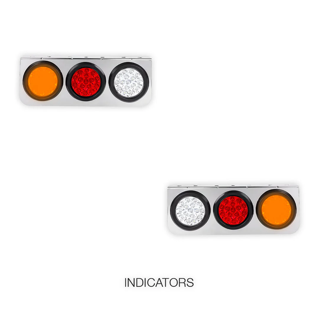Universal 3-LED Combination Tail Lights  for Utes / Trucks / Trailers LH + RH - Image 3