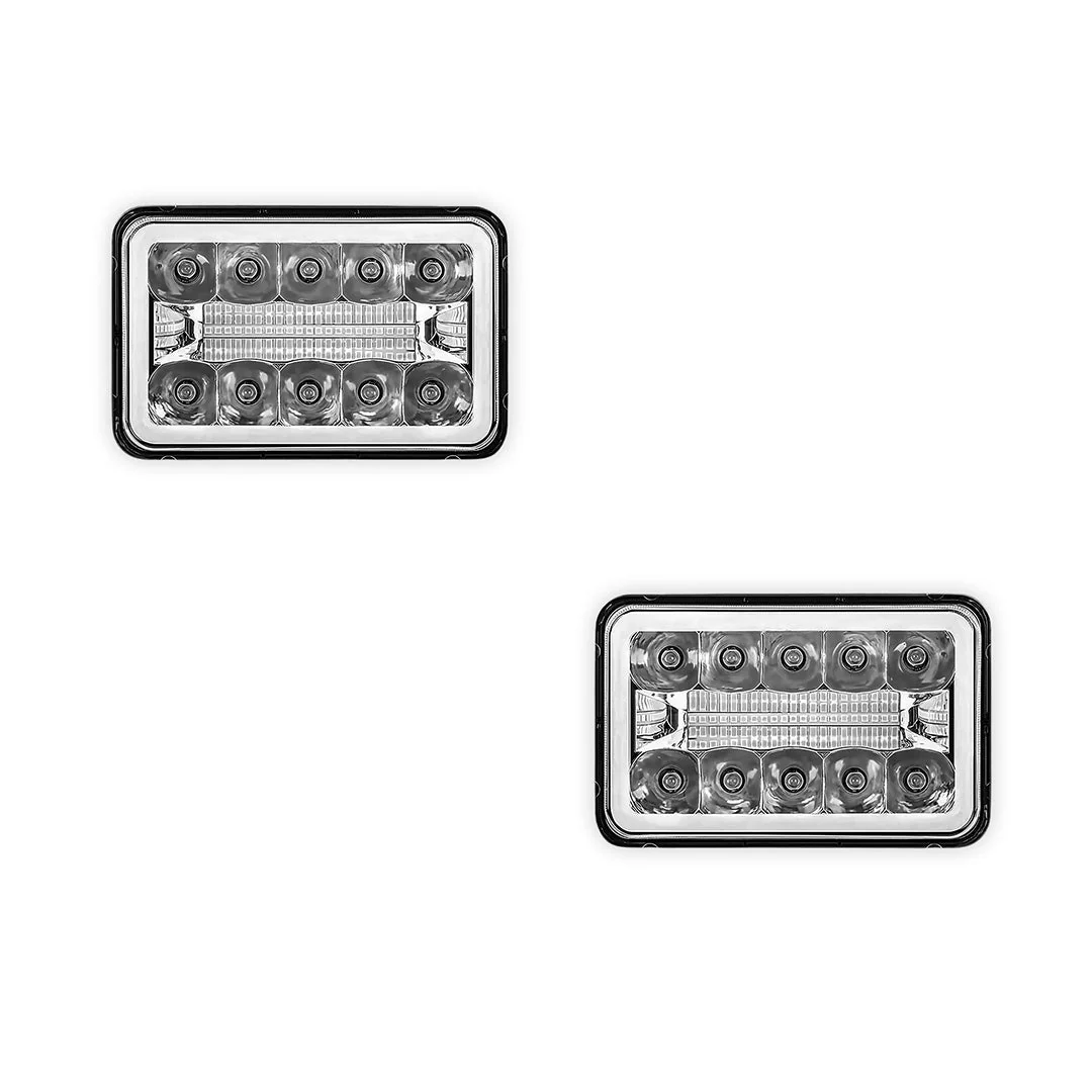 Universal 4 Pcs. 4x6" LED Headlights LH + RH - Image 6