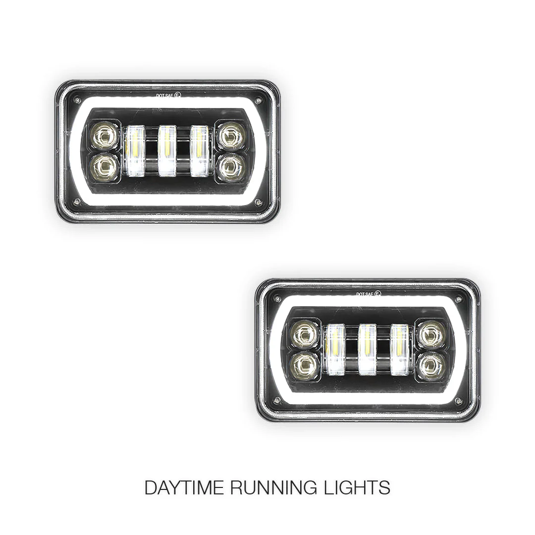 Universal 4 Pcs. 4x6" RGB LED Headlights LH + RH - Image 5