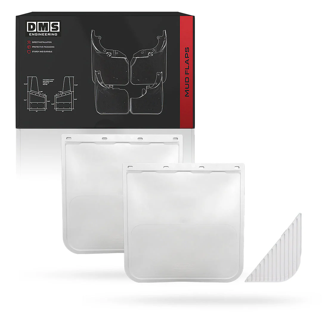 Universal Heavy Duty Truck White Anti Spray Mud Flaps - Image 3