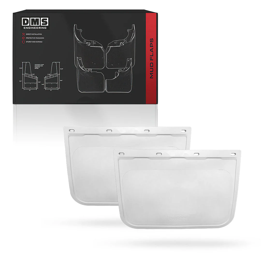 Universal Heavy Duty Truck White Mud Flaps - Image 2