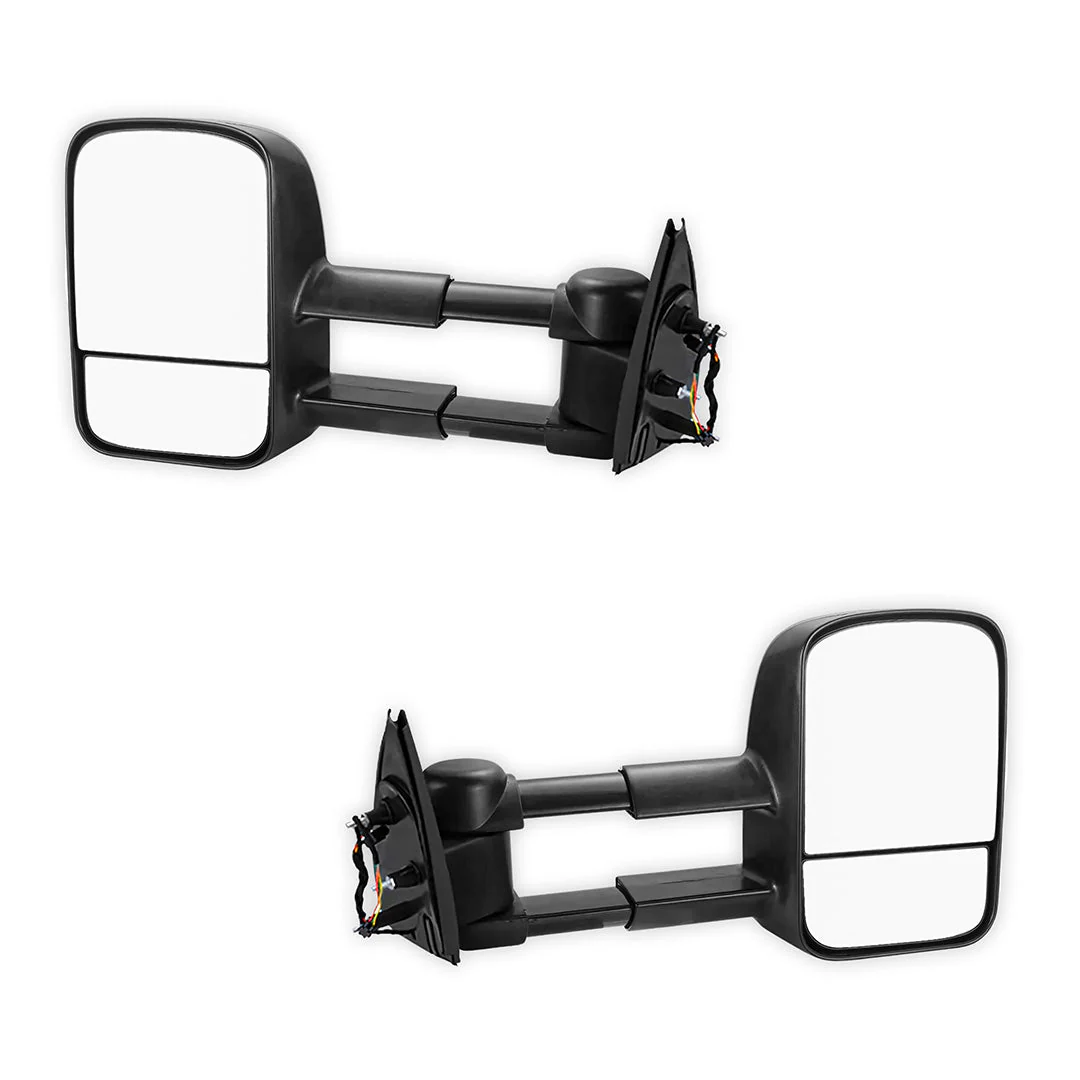Volkswagen Amarok 2H (2009 - 2023) Black Extendable Towing Side Mirrors - Image 2
