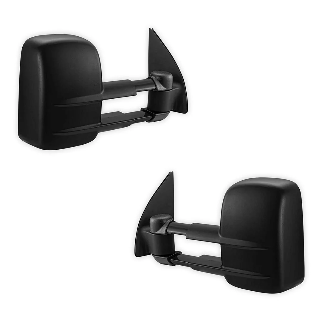 Volkswagen Amarok 2H (2009 - 2023) Black Extendable Towing Side Mirrors - Image 3