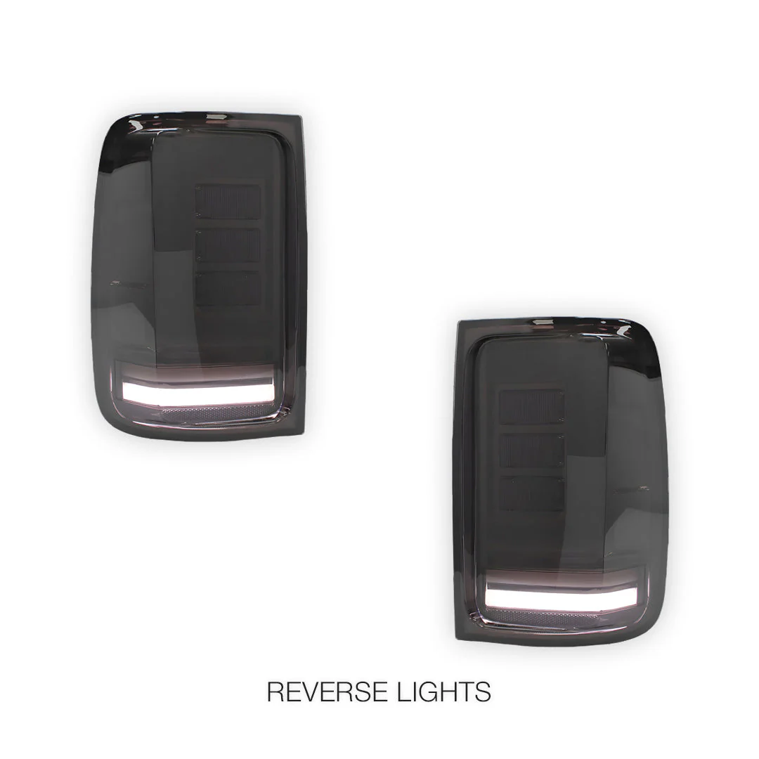 Volkswagen Amarok 2H (2011 - 2021) Smoked Black Sequential 3D LED Stripe Bar Tail Lights LH + RH - Image 5