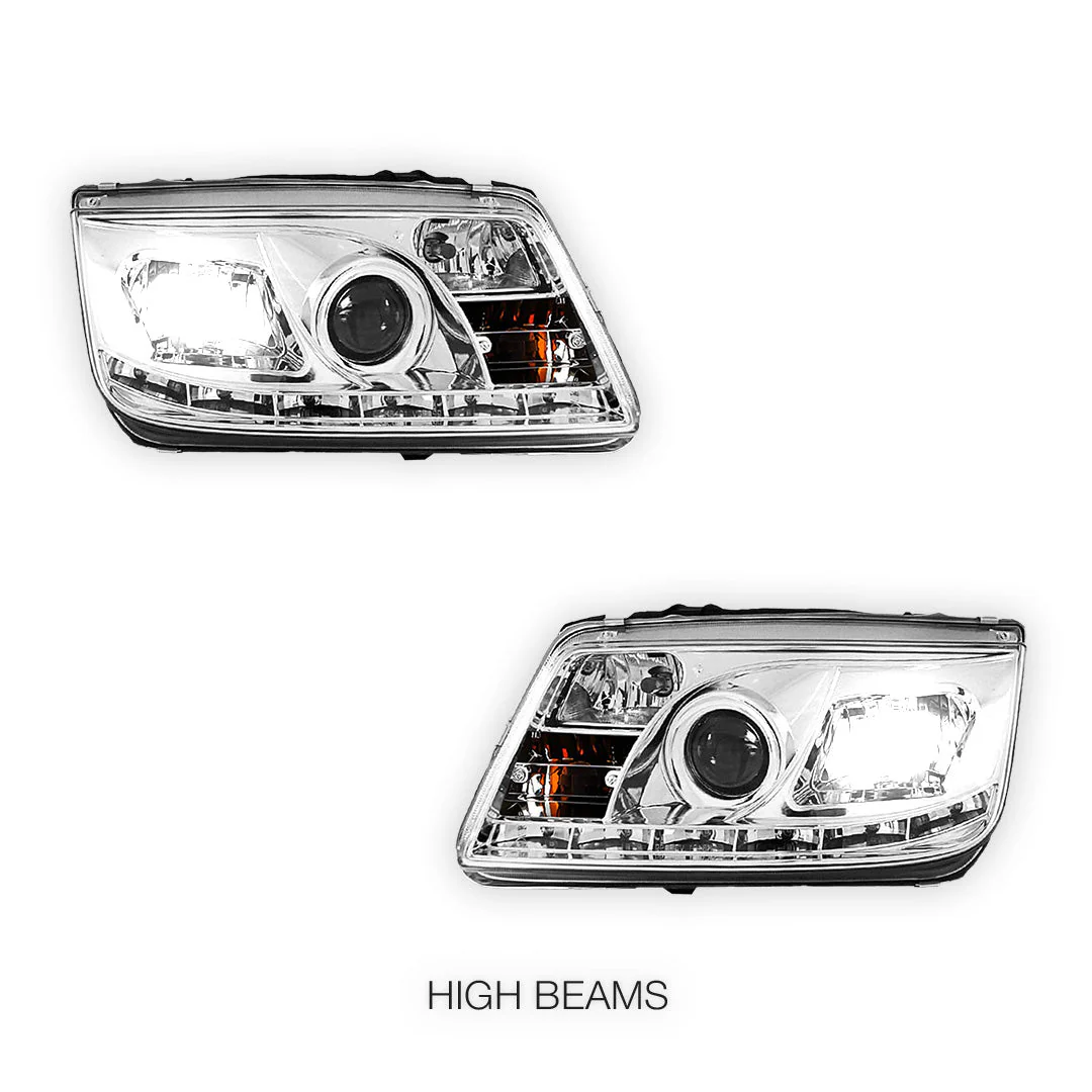 Volkswagen Bora 1J (1998 - 2004) LED DRL Projector Headlights LH + RH - Image 11