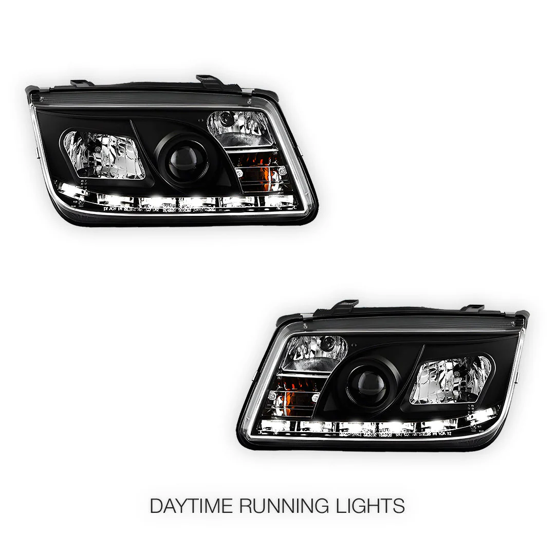 Volkswagen Bora 1J (1998 - 2004) LED DRL Projector Headlights LH + RH - Image 2