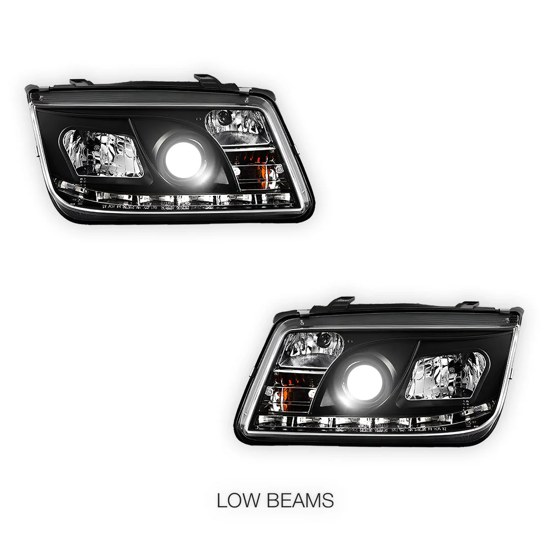 Volkswagen Bora 1J (1998 - 2004) LED DRL Projector Headlights LH + RH - Image 4