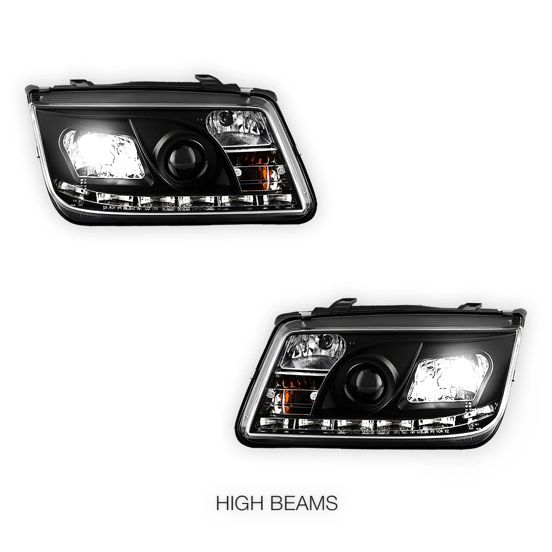 Volkswagen Bora 1J (1998 - 2004) LED DRL Projector Headlights LH + RH - Image 5